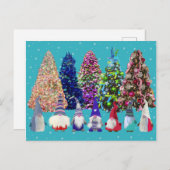 Scandi Gnomes Weihnachten Postkarte (Vorne/Hinten)