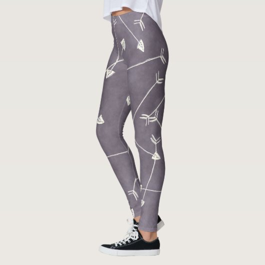 Scandi-graue Pfeile Leggings (Links)