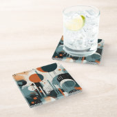 Scandi Groove Glasuntersetzer (Schrägansicht)