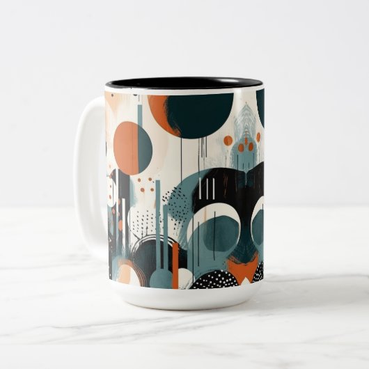 Scandi Groove Zweifarbige Tasse (Vorderseite Links)