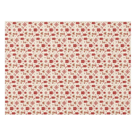 Scandi Holiday Cheer Tischdecke (Vorderseite (Horizontal))