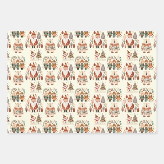 Scandi Holiday Geschenkpapier Set (Vorderseite 3)