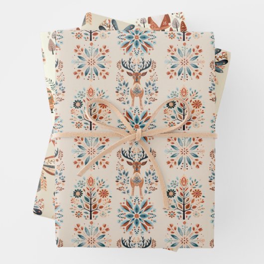 Scandi Holiday Geschenkpapier Set (Beispiel)