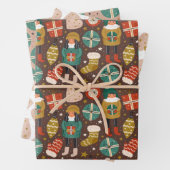 Scandi Holiday Patterns Niedlich Geschenkpapier Set (Beispiel)