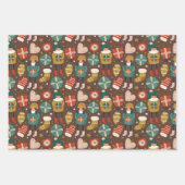 Scandi Holiday Patterns Niedlich Geschenkpapier Set (Vorderseite)