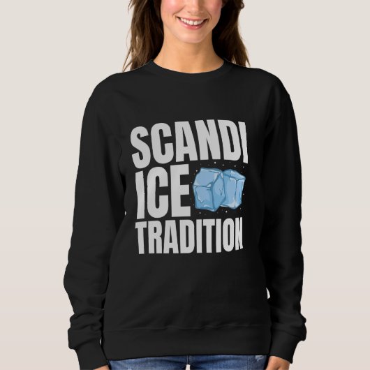 Scandi Ice Tradtion Eisbad Kälteeinbruch Sweatshirt (Vorderseite)
