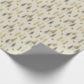 Scandi Ivory Christmas Teardrop Ornament  Geschenkpapier (Ecke)