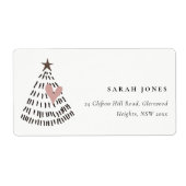 Scandi Minimal Blush Heart Christmas Tree Address (Vorne)