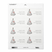 Scandi Minimal Blush Heart Christmas Tree Address (Vorne)