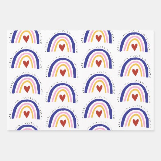 Scandi Rainbow Wrapping Paper Set Geschenkpapier Set (Vorderseite 2)