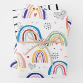 Scandi Rainbow Wrapping Paper Set Geschenkpapier Set (Beispiel)