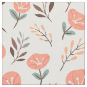 Scandi Red Poppies Fabric Stoff (Nahaufnahme)