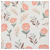 Scandi Red Poppies Fabric Stoff (Muster)