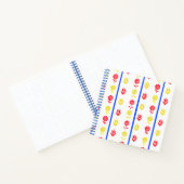 Scandi Red Yellow Blume Blue Stripe Bullet Journal Notizblock (Innenseite)