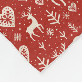 Scandi Reindeer Hearts Fleecedecke (Ecke)