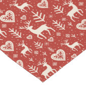 Scandi Reindeer Hearts Kurzer Tischläufer (Ecke)