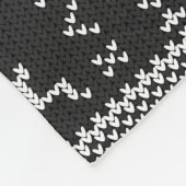 Scandi schwarzes und graues Ren-norwegisches Fleecedecke (Ecke)