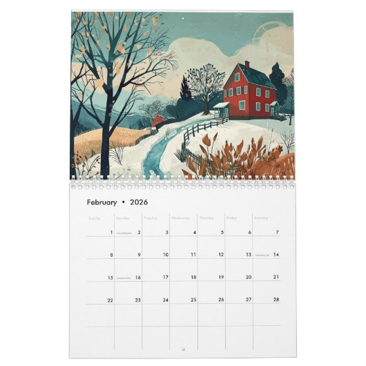 Scandi Style 2025 Kalender (Feb 2026)