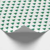 Scandi Style dunkle Kelly Grün Weihnachtsbaum Geschenkpapier (Ecke)