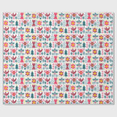 Scandi Style Weihnachtsgeschenk Geschenkpapier (Flach)