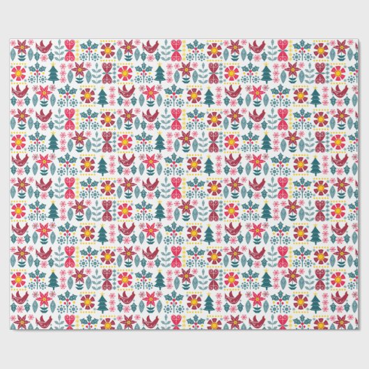 Scandi Style Weihnachtsgeschenk Geschenkpapier (Flach)