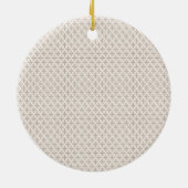 Scandi Tan and White Snowflake Photo Keramik Ornament (Hinten)