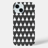 Scandi Tree Muster | Minimalistisch Schwarz/Weiß Case-Mate iPhone Hülle (Rückseite)