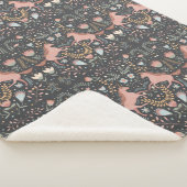 Scandi Unicorns Sherpa Blanket Sherpadecke (3/4)