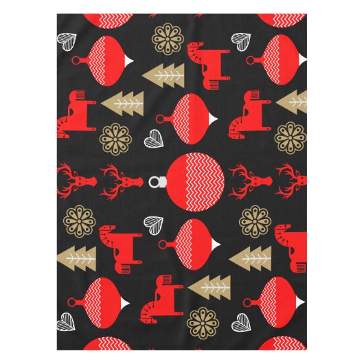 Scandi Weihnachtsdekor Tischdecke (Vorderseite)