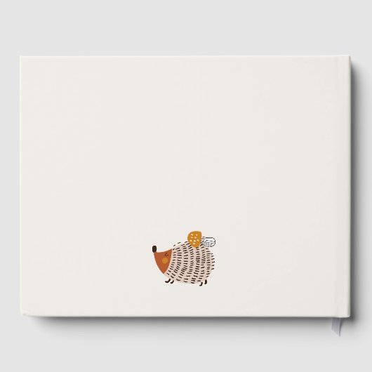 Scandi Wild Tropical Woodland Animals Baby Dusche Gästebuch (Rückseite)