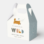 Scandi Wild Tropical Woodland Animals Baby Dusche Geschenkschachtel (Rückseite)