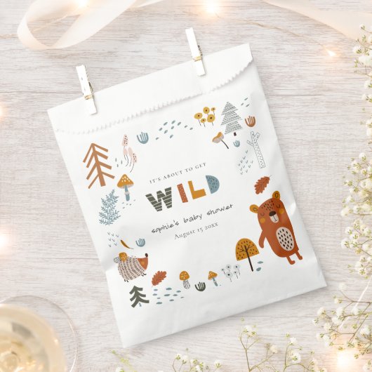 Scandi Wild Tropical Woodland Animals Baby Dusche Geschenktütchen (Ausgeschnitten)