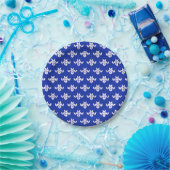 SCANDIA BLAUE STRICK 7" Rundpapier-Teller Pappteller (Party)
