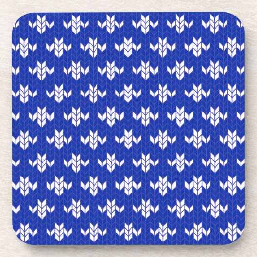 SCANDIA BLAUE STRICK Hard Plastic Untersetzer (Vorderseite)