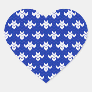SCANDIA BLAUE STRICK Herzkleber Herz-Aufkleber