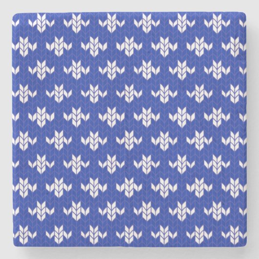 SCANDIA BLAUE STRICK Marmorstein Untersetzer (Vorderseite)