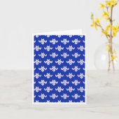 SCANDIA BLAUE STRICK Note Card / Vertikal Karte (Gelbe Blume)