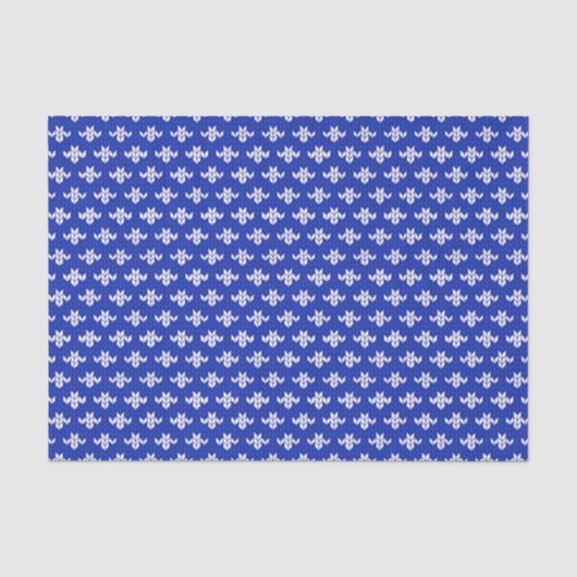 SCANDIA BLAUE STRICK Tissue Paper Seidenpapier (Vorderseite)