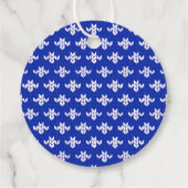 SCANDIA BLUE STRICK 2" Rundgarntags Geschenkanhänger (Rückseite)