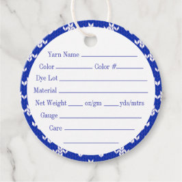 SCANDIA BLUE STRICK 2" Rundgarntags Geschenkanhänger