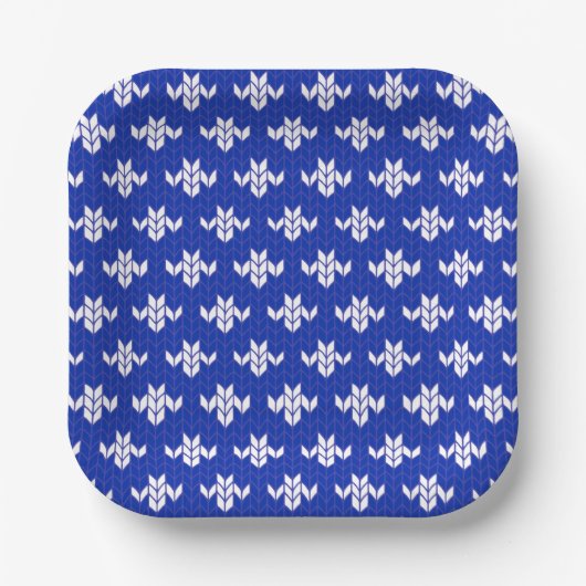 SCANDIA BLUE STRICK 7" Square Paper Teller (Vorderseite)