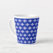 SCANDIA BLUE STRICK Latte Tasse (Linke Ecke)