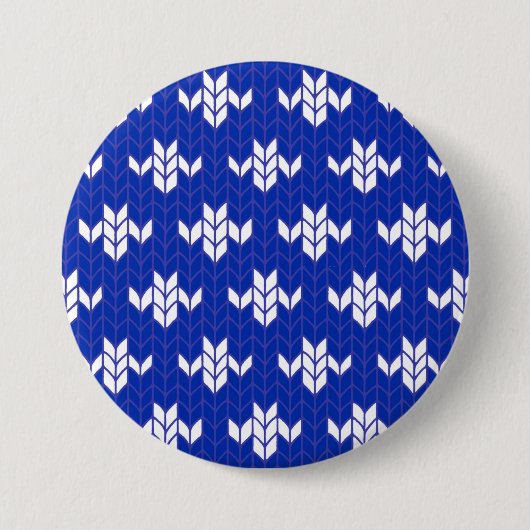 SCANDIA BLUE STRICK Round Button Button (Vorderseite)
