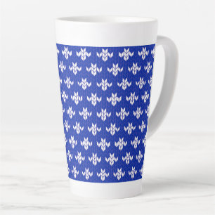 SCANDIA BLUE STRICK Tall Latte Tasse