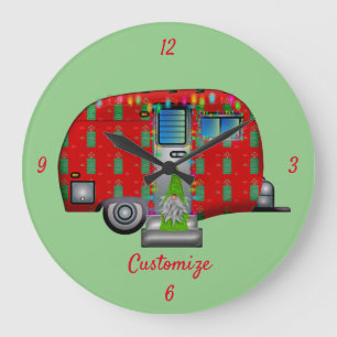 Scandia Gnome Caravan Thunder_Cove Große Wanduhr