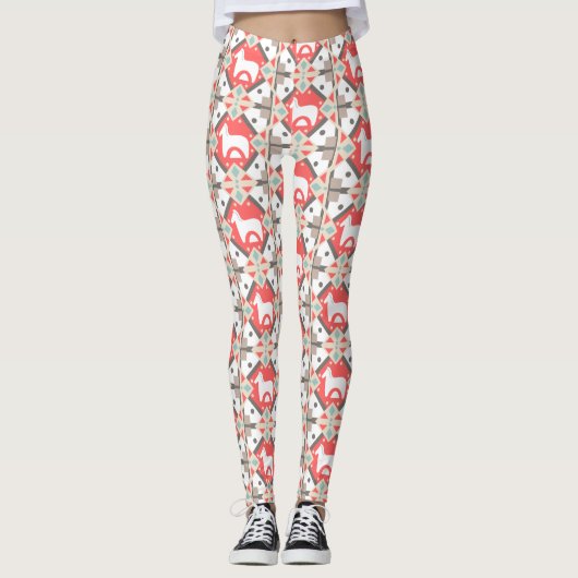 Scandia Horse Tiles Leggings (Vorderseite)