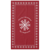 Scandianischer Weihnachtsschneeflitter Benutzerdef Tischdecke (Vorderseite)