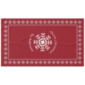 Scandianischer Weihnachtsschneeflitter Benutzerdef Tischdecke (Vorderseite (Horizontal))
