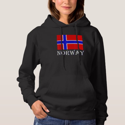 Scandinavia Norwegian Flag Nordic Country Norway Hoodie (Vorderseite)