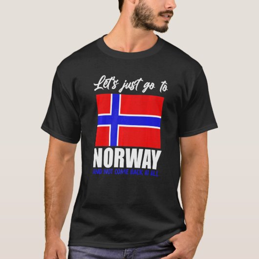 Scandinavia Norwegian Flag Nordic Country Norway T-Shirt (Vorderseite)